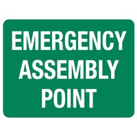Emergency Assembly Point Sign  600mm x 450mm POLY